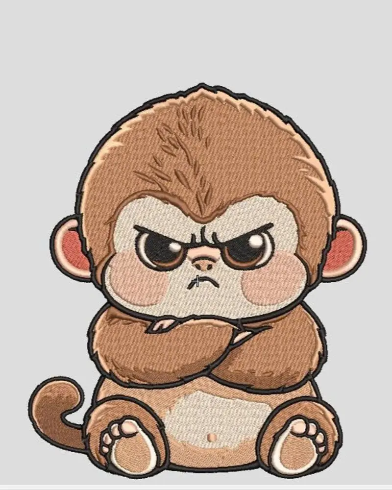 Áo Thun Thêu Hình Khỉ Hoạt Hình
